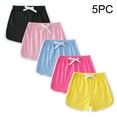 thumbnail image 2 of Posijego 5 Pack Toddler Girls Shorts Cotton Casual Running Shorts Elastic Waist Drawstring Athletic Shorts, 2 of 7