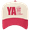 Natural/Red, variant on Women's Embroidered Otto Cap 5 Panel Mid Profile Baseball Cap - Ya'll Cowgirl Boots Design, White/Royal