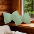 thumbnail image 4 of 16x12 Inch Linen Bow Pillow, Decorative Sofa Cushion, Detachable Cover, Home Decor Accent, 4 of 9