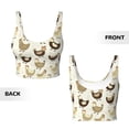 thumbnail image 6 of Goofa Chicken Cartoon Printed Sports Bras for Women, High Impact Running Bra Workout Crop Tank Tops Longline Sports Bra Push up-XX-Large, 6 of 9