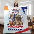 thumbnail image 2 of I'm a Abyssinian Dad and a Veteran, Nothing Scares me Happy Father's Day Quilt Blanket Cat Lover Kitten Owner Gifts Cozy Comforter Throw Blanket - 00006, 2 of 5