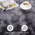 thumbnail image 4 of CAROMIO Plush Polyester Shag Area Rug 2'x 6' Fluffy Runner Rug Plush Decorative Runner Rug for Indoor Home Floor Carpet, Tie-dye Dark Gray, 4 of 6