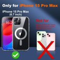 thumbnail image 2 of for iPhone 15 Pro Max Case Clear, 15 Pro Max Case  with 2*Screen Protectors, Compatible with Magsafe, Not Yellowing, Shockproof Transparent Case for iPhone 15 Pro Max, 6.7 inch, Clear, 2 of 16
