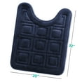 thumbnail image 2 of Clara Clark Bathroom Rugs, Velvet Memory Foam Bath Mat, Ultra Soft Non Slip and Absorbent - Waffled - Contour - Navy, 2 of 6