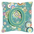 thumbnail image 2 of Carolines Treasures CJ2015-KPW1818 Letter K Circle Circle Teal Initial Alphabet Canvas Fabric Decorative Pillow  18H, 2 of 7