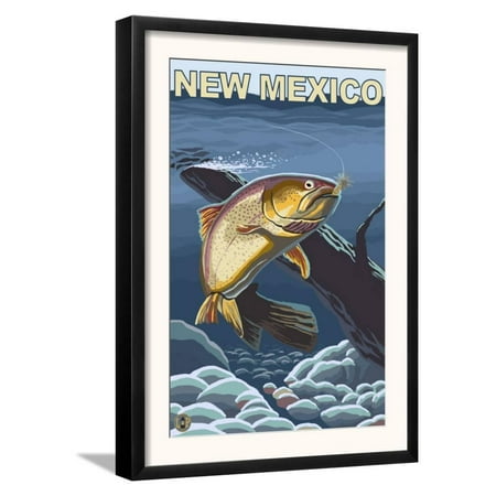 Cutthroat Trout Fishing - New Mexico Framed Art Print Wall Art  -