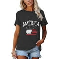 thumbnail image 2 of XCHQRTI USA Flag Shirt Women 4th of July Tee Graphic Short Sleeve Casual Memorial Day T-Shirts, 2 of 7