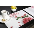 thumbnail image 5 of Valentine''s Day Placemats Set of 4, Romantic Rose Placemat for Dining Table Decorations, Cotton Linen Pink Floral Place Mats, Valentines Table Mats for Kitchen Dinner Anniversary Holiday Party Decor, 5 of 6