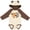 Natural & Brown w Ears, variant on Inktastic Halloween Hugs with Cute Vampire Cat Bat Boys or Girls Long Sleeve Baby Bodysuit