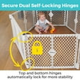 thumbnail image 5 of Toddleroo Superyard Baby Play Yard 6-Panel Gate and Wall Mount Kit, Light Gray, 5 of 15