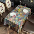 thumbnail image 2 of Rectangle Waterproof Tablecloth 60×102 Inch, Vintage Floral Reusable Indoor/Outdoor Durable Table Cover for Party Kitchen Dinner Room Decor, 2 of 6