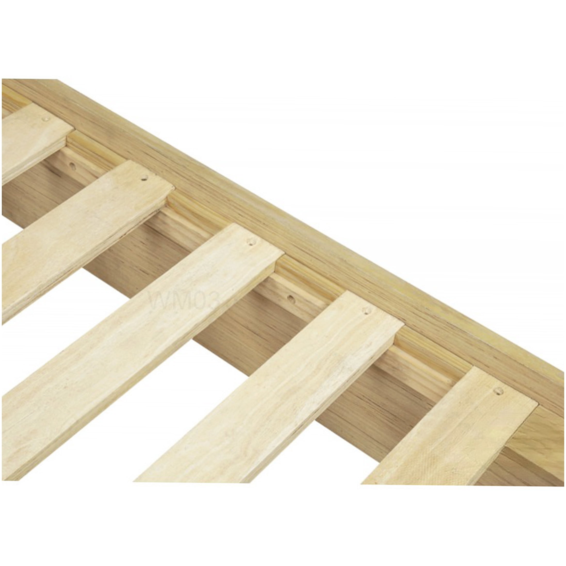 Platform Bed Frame King Size with Fluted Detail, Light Oak Finish, Underbed Storage Space