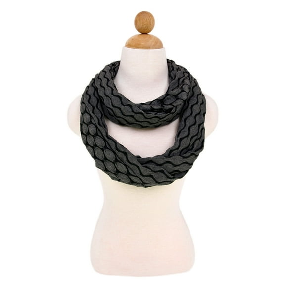 Premium Circle Wave 2 Tone Infinity Loop Scarf