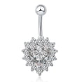 thumbnail image 1 of Heart Gear Shaped Navel Belly Button Rings Copper Barbells dangle body piercing Umbilical Nail Studs Body Piercing Jewelry, 1 of 8
