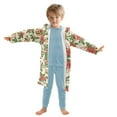 thumbnail image 7 of FORMRS Niños Bathrobe Unisex Hooded Robe Soft Plush Pajamas Sleepwear, Size 4-6T, Retro Christmas Holly, 7 of 7