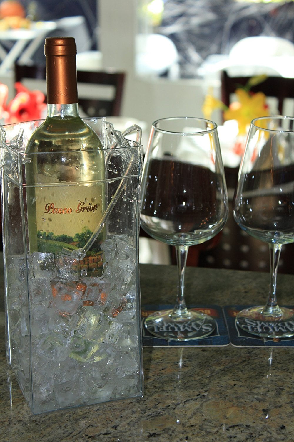 Ice Bag Collapsible Wine Cooler Bag, This water resistant bag is