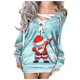 thumbnail image 1 of Mini vestido estampado navideño para mujer, informal, de manga larga, con hombros descubiertos, suéter, vestido de fiesta a la moda con tiras Fridja  fhghd4754, 1 of 7