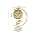 thumbnail image 2 of Vintage Desk Clock 7-inch dial Desktop Clock Brass Table Clock Home Decorations for Living Room Bedroom Shelf, 2 of 7
