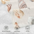thumbnail image 5 of Yayeee 2 Pack Hand Towels for Bathroom 100% Cotton 16" x 28" Soft Absorbent Kitchen Towel, Red Watercolor Seashells, 5 of 7