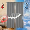 thumbnail image 3 of Qelus 100% Blackout Thermal Curtains for Winter, Rod Pocket Cold Blocking Thick Quilted Curtain Windproof Soundproof for Living room, Bedroom, 55''x 69'', Gray, 1 Panel, 3 of 9