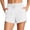 White, variant on Tqcoqu Women's High Waist Elastic Shorts,Drawstring Curved Hem Casual Summer Athletic Shorts with Pockets,Black Women's S-XXXL