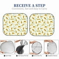 thumbnail image 6 of Daiia Leopard Print 2PCS Car Windshield Sun Shade, Foldable Sun Shield for Car Front Window, Auto Sun Blocker Visor Protector Universal for Truck SUV Pickup-Medium, 6 of 7