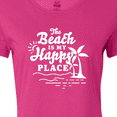 thumbnail image 4 of Inktastic The Beach is My Happy Place with Palm Trees Women's T-Shirt, 4 of 5