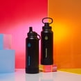 thumbnail image 4 of Thermoflask Botella De Agua De Acero Inoxidable Con Aislamiento Al Vacío De Doble Pared De 40 Oz Con Tapa De Paja Electric Eclipse, 4 of 5