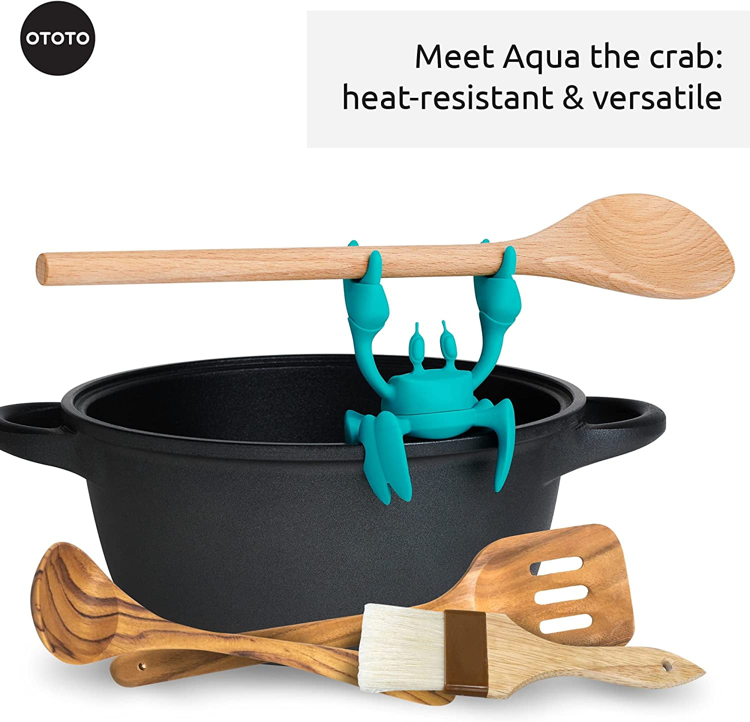 Ototo Design Red the Crab Spoon Holder & Steam Releaser
