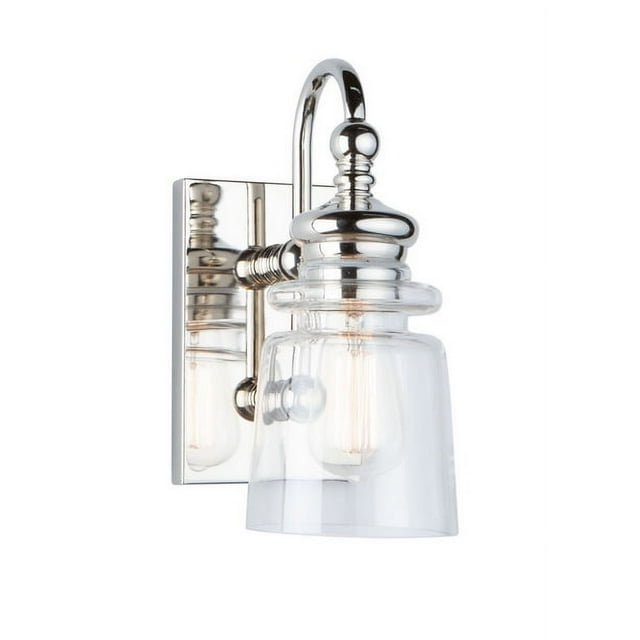 Artcraft Lighting Castara Transitional Vanity Sconce Polished Nickel 1 Light 9 Inch