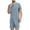 Blue, variant on ZVNAΖH Pajama Sets Men, Men's Casual Solid Super Soft Comfty Sleepwear Set Crew Neck Short Sleeve Tops and Shorts 2 Piece
