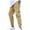 Khaki, variant on Taqqpue Mens Cargo Pants Casual Loose Lightweight Elastic Waist Drawstring Tapered Pant Hiking Outdoor Work Trousers with Multi Pockets