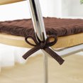 thumbnail image 4 of 1 Packs Non Slip Soft Plush Chair Pads with Ties Winter Indoor Warmth Square Chair Covering Nonslip Comfort Dining Seat Pads Stool Mat Cover Decoration for Home Patio Kitchen Office Dorm, 4 of 5
