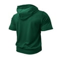 thumbnail image 7 of Men's Zip Up Hoodies Short Sleeve Hooded Sweatshirts Summer Casual Solid Color Pullover Tops with Pockets, 7 of 7