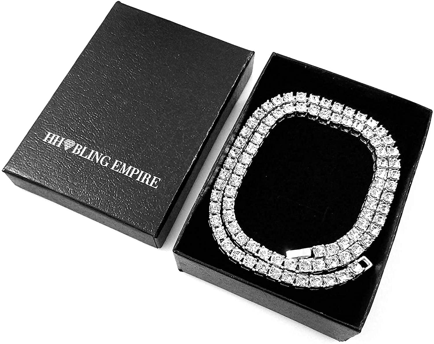 HH Bling Empire Silver Gold Iced Out Diamond Tennis Chains for
