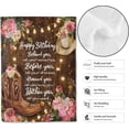 thumbnail image 2 of Happy Birthday Blanket Gifts for Women Girls, 50x60in,Festival Party Decor,Christian Religious Love Blankets, Unique Gift Ideas for Mom Sister Grandma Wife Female,Soft Cozy Lightweight Throw, 2 of 5