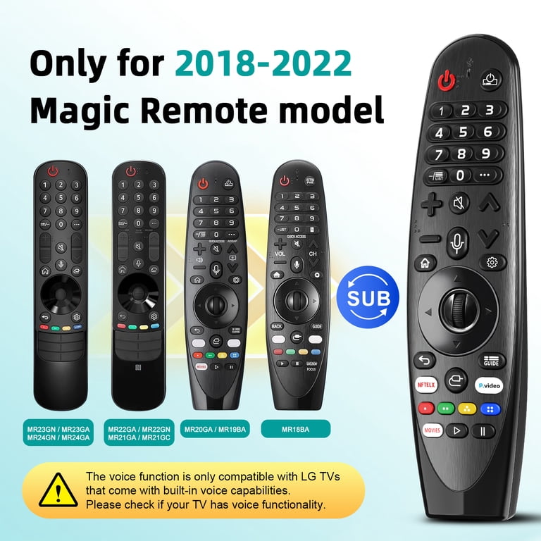 Voice Magic Remote for LG OLED QNED NanoCell Webos Smart TV Magic