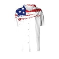 thumbnail image 6 of Mifsaly Short Sleeve Button Down Shirts for Women Lapel Collar V Neck Blouses Patriotic Hearts American Flag Print Independence Day Tops 2026 S, 6 of 6
