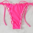 thumbnail image 4 of Women's String Triangle Bikini Two Piece Bikini Sets for Women Swimsuit Halter Top Bathing Suit (Pink,L), 4 of 6