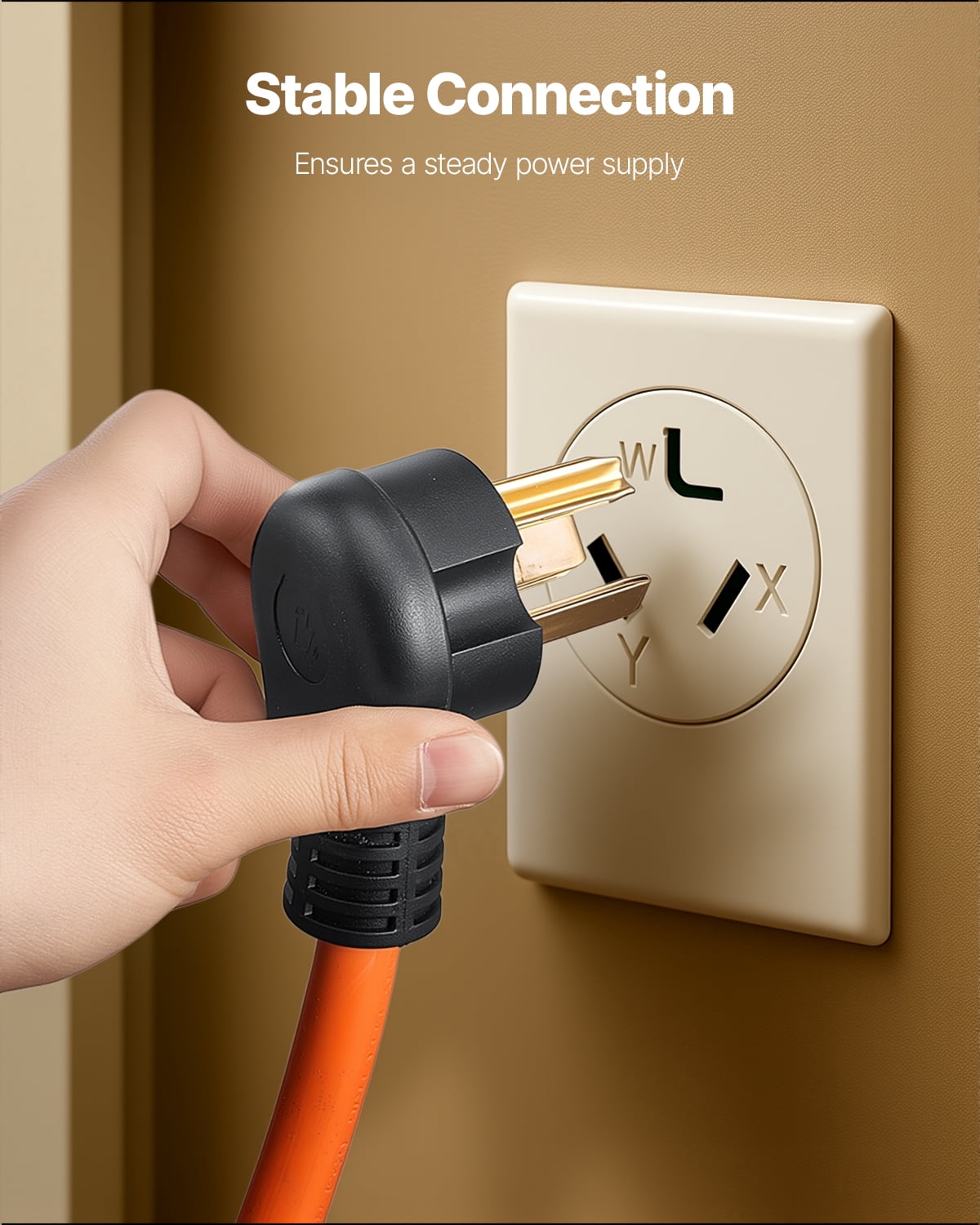 VEVOR 10 ft Dryer Extension Cord, 3-Prong NEMA 10-30P to 10-30R Dryer Cord, 125V/250V STW 10AWG/3C,30A,Pure Copper Wire Cable with Black Non-woven Bag and PVC Cable Tie,Ideal for Indoor & Outdoor