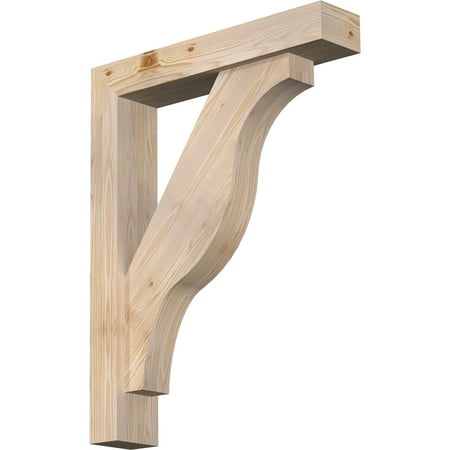 

Ekena Millwork 5 1/2 W x 28 D x 36 H Funston Block Smooth Bracket w/ Offset Brace Douglas Fir