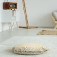 thumbnail image 3 of Kitchen Round Floor Cushion with Handle, Different Type of Pasta Shapes Italian Macaroni Penne Spaghetti Cuisine Theme, Pillow for Living Room & Dorms, 18" Round, Mustard White, by Ambesonne, 3 of 4