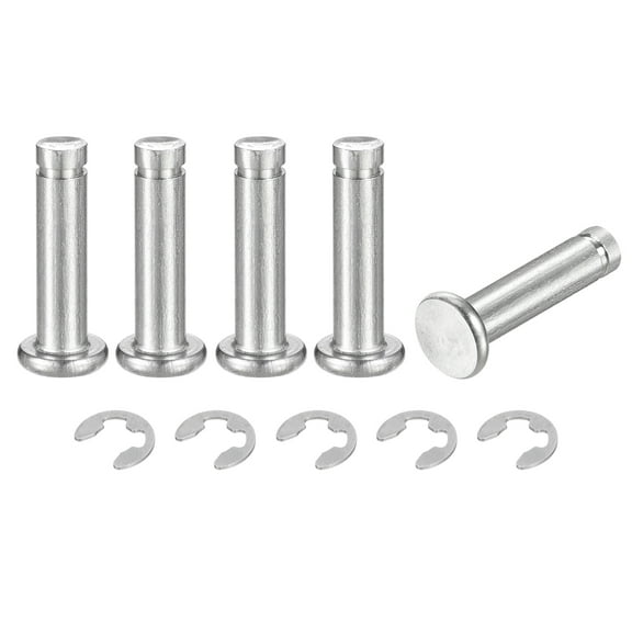 5Set M5x20mm 304 Stainless Steel Cylindrical Shaft Snap Ring Locating Pin