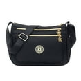 thumbnail image 1 of Qarigey Bolso de hombro de nailon de gran capacidad para fiestas, banquetes, viajes, estilo informal, bolsos cruzados, bolso de hombro Bolsas de mensajero y de hombro Negro, 1 of 6