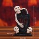 thumbnail image 4 of Estatua en Miniatura Espeluznante Adorno Resina Halloween para Oficina Casa (lápida Sepulcral), 4 of 9