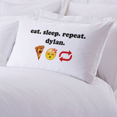 Eat Sleep Repeat Personalized Standard Pillowcase