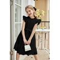 thumbnail image 6 of Arshiner Girls Formal Dress Summer Special Occasions Church Ruffle Sleeve DressesBlack Size 10-12, 6 of 7