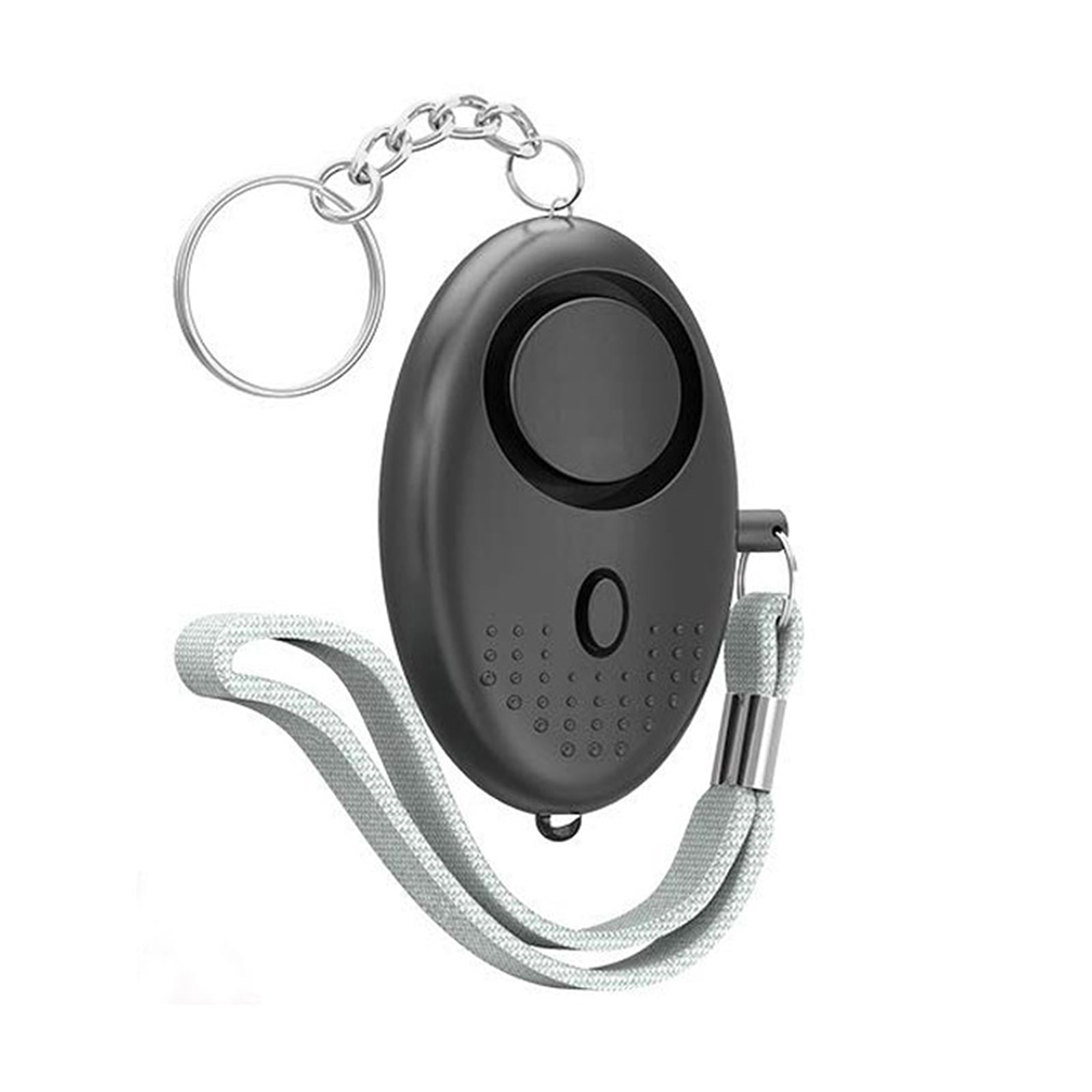 Cute Black Egg Personal Security Alarm Self-defense Anti-rape Alert Keychain 