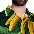 thumbnail image 5 of Banana Men's Short Sleeve Button Down Hawaiian Shirts for Summer Beach Casual Printed Style, 5 of 6