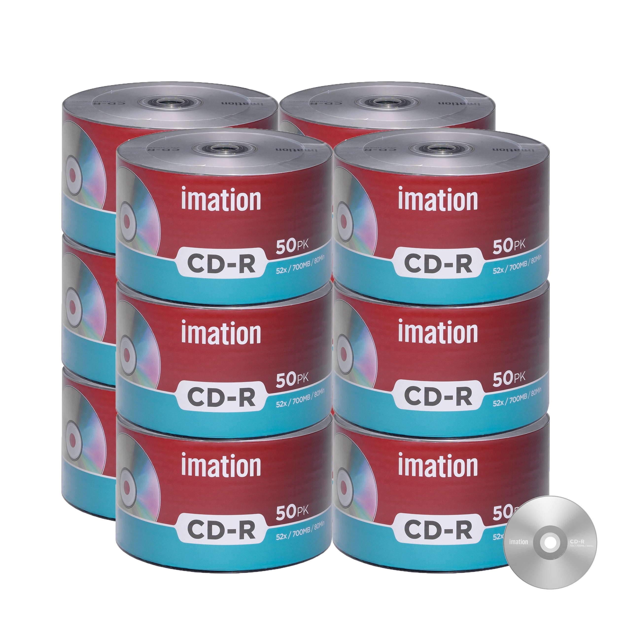100 Pack Imation CD-R 52X 700MB/80Min Logo Blank Media Recordable Data Disc 